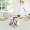 NUOBESTY Foldable Desktop Makeup Mirror White High Definition Vanity Mirror for Bedroom for Home Use view 3