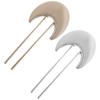 STAHAD Metal Fan Hair Stick U Shape Hair Fork 2pcs Set for Women Gold and Silver view 1