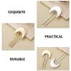 STAHAD Metal Fan Hair Stick U Shape Hair Fork 2pcs Set for Women Gold and Silver view 4