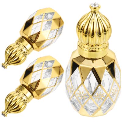 MAGICLULU 3pcs 12ml Roll on Bottles for Perfume and Essential Oils, Small Glass Roller Bottles Portable for Travel and Sample Liquid Storage