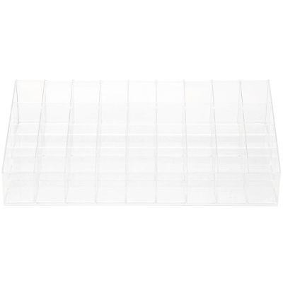 VICASKY Lipstick Storage Box with Flip Lid 36-compartment Desktop Lip Gloss Organizer Dustproof Makeup Storage Holder for Women