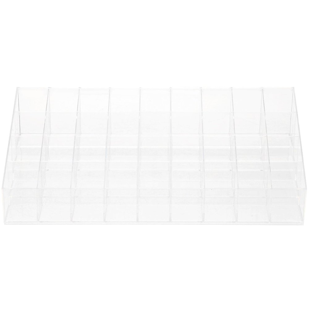 VICASKY Lipstick Storage Box with Flip Lid 36-compartment Desktop Lip Gloss Organizer Dustproof Makeup Storage Holder for Women