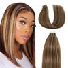 P4/27 Blonde Tape in Extensions Human Hair 26 Inch Highlight Brown Straight Tape in Seamless Extensions Human Hair Skin Weft Seamless Invisible Unprocessed Virgin Remy Hair 45g 10 Pcs view 1