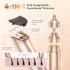 4-in-1 Bikini Trimmer for Women, IPX7 Waterproof Painless Electric Razors for Women, Cordless Lady Pubic Hair Trimmer & Body Shaver with Ceramic Blades for Sensitive Skin, Wet & Dry Use, Gold view 2