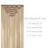 WENNALIFE Clip in Hair Extensions Real Human Hair, 22 Inch 130g 7pcs Balayage Dirty Blonde to White Blonde Remy Hair Straight Natural Extensiones De Cabello Humano Con Clip Ins view 2