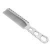 Semme Professional Metal Hair Comb Premium Aluminum Fine Tooth Hair Cutting Flat Top Clipper Comb for Barbers Stylists and Home Use (Silver) view 2