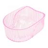 Yinhing Nail Soak Bowl, Acrylic Hand Soaking Bowl with Swirling Liquid and Groove Design, for Nail Treatment and Manicure Spa (Transparent Pink) view 1
