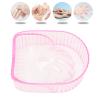 Yinhing Nail Soak Bowl, Acrylic Hand Soaking Bowl with Swirling Liquid and Groove Design, for Nail Treatment and Manicure Spa (Transparent Pink) view 3
