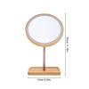 LRXIYODE Wood Dressing Table Mirror with LED Light, USB Rechargeable Desk view 2