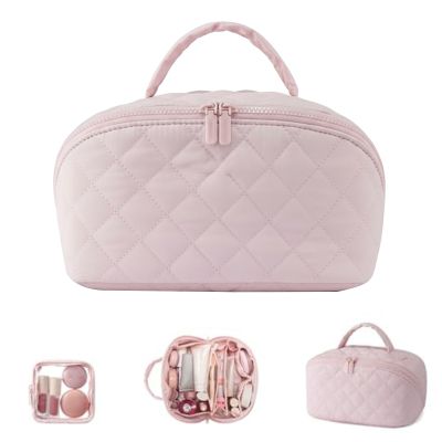 HGIYA Travel Open Flat Toiletry Bag Pouch Wash for Women