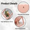 NoxWisp 1 Pcs Pink Wave-Shaped Makeup Mirror, Portable Folding Travel Makeup Mirror, Standing/Hanging Home Decorations for Women/Girls view 3