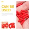 LIFKICH 120pcs Red Silicone Tweezers Tip Covers Eyelash Grafting Protective Sleeves Non-slip Point Protectors for Beauty Tools Dustproof Accessories view 4