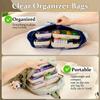 4 pcs Clear Zipper Pouches,Hard Shell Zipper Case, Toiletry Bag for Travel view 2
