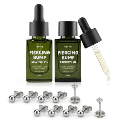 Piercing Bump Solution Oil, aftercare for body piercing with Tea Tree Oil