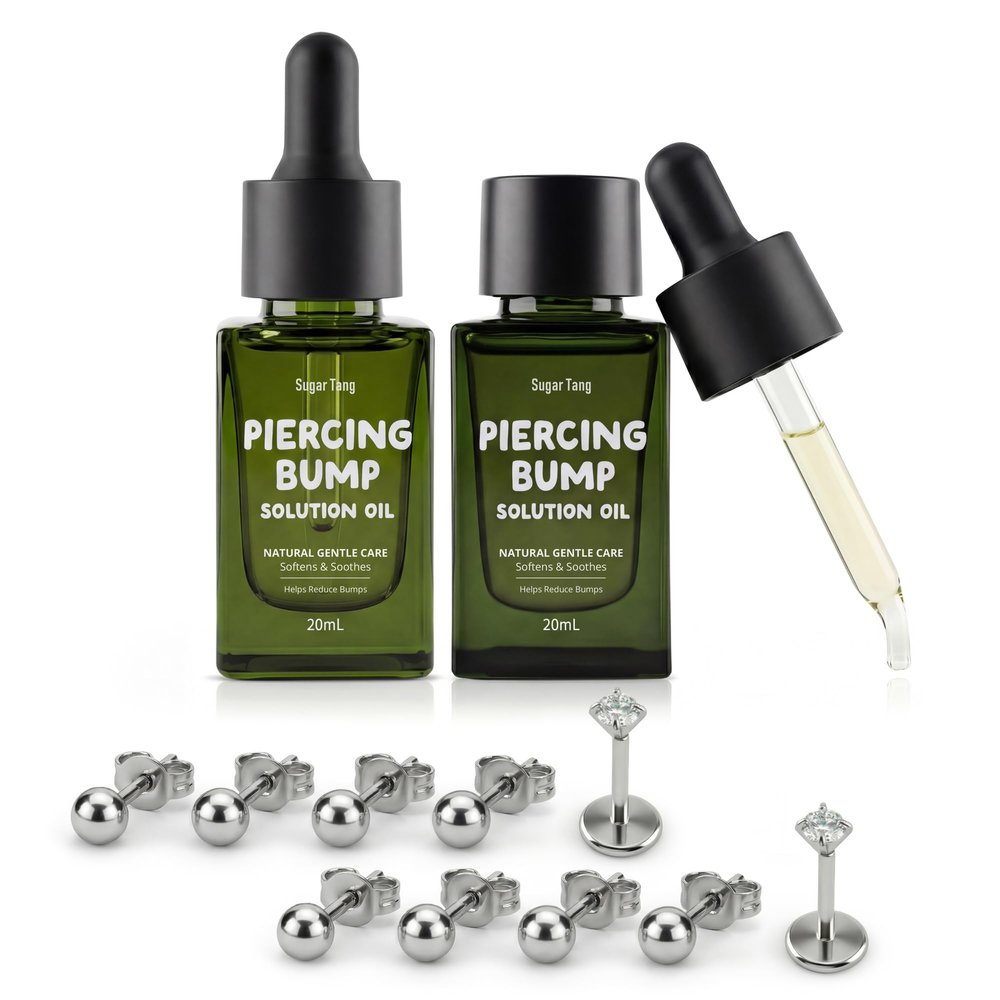 Piercing Bump Solution Oil, aftercare for body piercing with Tea Tree Oil