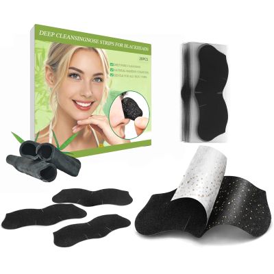 opasyo Blackhead Remover Strip, Charcoal Nose Pore Strips for Deep Cleansing, Pore Strips Blackhead Removal, Oil Control Nose Strips for Men & Women, All Skin Types (20Pcs)