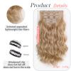 XIXISNOW Clip in Hair Extensions clip ins Synthetic Wavy 18 Inch Blonde view 2
