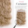 XIXISNOW Clip in Hair Extensions clip ins Synthetic Wavy 18 Inch Blonde view 4