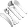 5 Pcs Mini Metal Makeup Spatula, Stainless Steel Cosmetic Spoon, Multi Functional Beauty Spatula, Facial Applicator Tool, Skincare Tools for Mixing Sampling Cream Mask Lotions Moisturizers, Reusable view 1