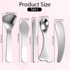 5 Pcs Mini Metal Makeup Spatula, Stainless Steel Cosmetic Spoon, Multi Functional Beauty Spatula, Facial Applicator Tool, Skincare Tools for Mixing Sampling Cream Mask Lotions Moisturizers, Reusable view 2