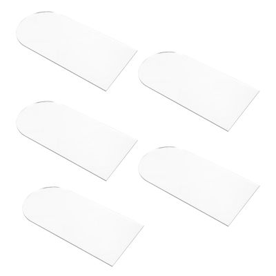 GALPADA 5pcs Irregular Acrylic Makeup Mirror Discs 10x20cm 2mm Thick Silver DIY Vanity Craft Mirrors for Home Decor and Personal Beauty Accessories