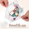 TOGEVAL 10 Pcs Medium White Pvc Zipper Pouches Makeup Organizer Bags Travel Toiletry Bags for Women Cosmetics Storage 18x6x12cm view 3