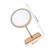 Gatuida LED Wooden Makeup Mirror with Tray Rechargeable Tabletop Vanity Mirror for Women with Desk Light and Portable Design view 2