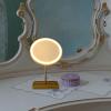 Gatuida LED Wooden Makeup Mirror with Tray Rechargeable Tabletop Vanity Mirror for Women with Desk Light and Portable Design view 4