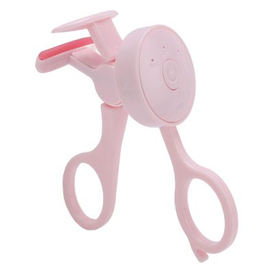 Dioche Electric Heated Eyelash Curler Portable Rechargeable Lash Curler with 3 Temperature Settings for Women Long Lasting Curved Design Safe Silicone Pads ABS Material (Pink)