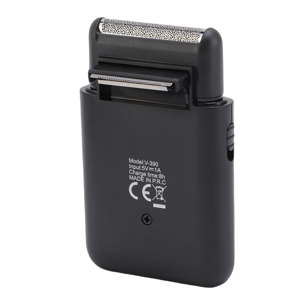 Dioche Electric Beard Trimmer USB Rechargeable 5W Portable Men Electric Clipper for Travel Home Office Ergonomic Design Type C Charging Lightweight Compact ABS Material (Black)