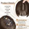 Partial Bangs Hair Piece, Natural Clip-on Partial Bangs Hair Piece, Breathable Human Hair Toppers Realistic Lightweight Hum for Women Daily Wear (Style 6) view 3