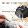 Partial Bangs Hair Piece, Natural Clip-on Partial Bangs Hair Piece, Breathable Human Hair Toppers Realistic Lightweight Hum for Women Daily Wear (Style 6) view 4