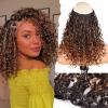 4 packs Track Braid Hair Boho Box Braids Goddess Curl Ends Weaving Hair Extensions 14 inch Synthetic Hair Extensions (COLOR #T30) view 1
