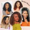 4 packs Track Braid Hair Boho Box Braids Goddess Curl Ends Weaving Hair Extensions 14 inch Synthetic Hair Extensions (COLOR #T30) view 3