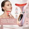 7-Color LED Light Facial Massager Set, Face and Neck Massager with Heat & Vibration for Toning, Glow Boost, and Fine Line Reduction, Rechargeable Beauty Device Gifts for Women and Men view 3