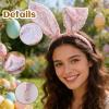 Sudaporn Easter Bunny Ears Headband Bling Sequin Rabbit Ear Hair Bands Decorations for Cosplay Halloween Party Fancy Dress Up Hair Accessories view 3