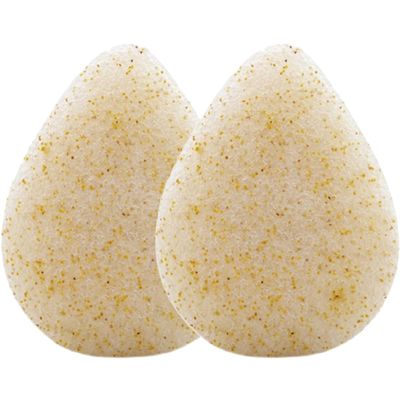 OATIPHO Natural Walnut Seed Bath Sponges 2pcs, Multi-Function Face and Body Cleaning Tools, Exfoliating Skin Cleansing Pads for Travel and Household Use