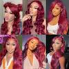 99J Clip in Extensions Human Hair 30 Inch Burgundy Long Wave Clip in Seamless Extensions Human Hair Skin Weft Seamless Invisible Unprocessed Brazilian Virgin Remy Hair 120g view 2