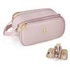 CLOUDWINGS Gifts for Women Initial Makeup Bag Travel Toiletry Bag(Pink,R) view 1