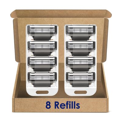 THURLADY 5-Blade Razor Refills, 8 Count, Designed for All Skin Types