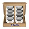 THURLADY 5-Blade Razor Refills, 8 Count, Designed for All Skin Types view 1