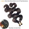 Clytie Raw Body Wave Flat K Tips Human Hair Extensions for Salon, 16" 100g view 2