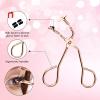 3Pcs Eye Lash Curler with 4 Refill Pads and Replacement Strips, Professional Stainless Steel Easy to Use Non Slip Grip Eye Lash Curler,Long Lasting Eye Lash Curler for Girlfriend,Makeup Tools view 4