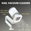 QUGURLID Vertical Nail Vacuum Cleaner,Desktop Fixed Nail Duster w/LED Lamp & Changeable Filter,Nail Vacuum Dust Collector Extractor,Adjustable Angle Metal Bracket (3 Filter) view 2