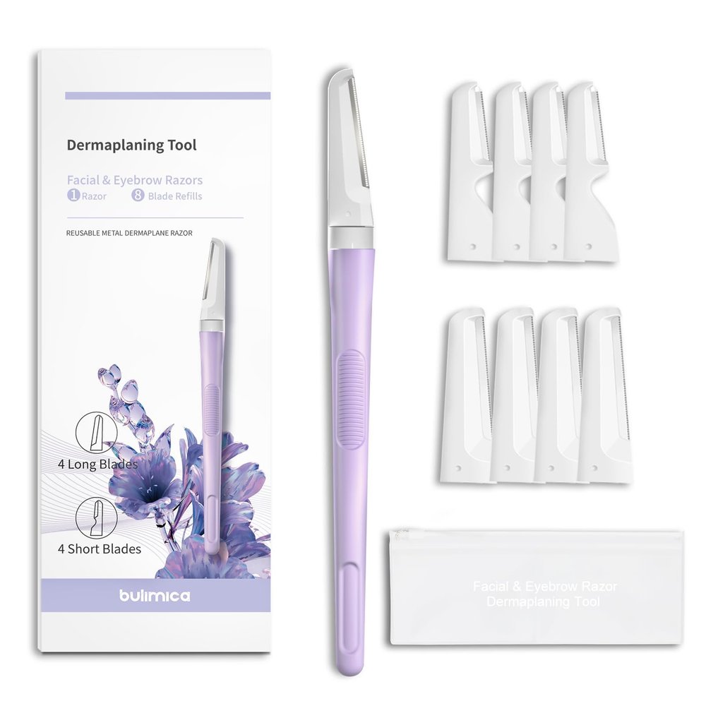Dermaplane Razor for Women Face, Facial Razor, Peach Fuzz Remover, Purple