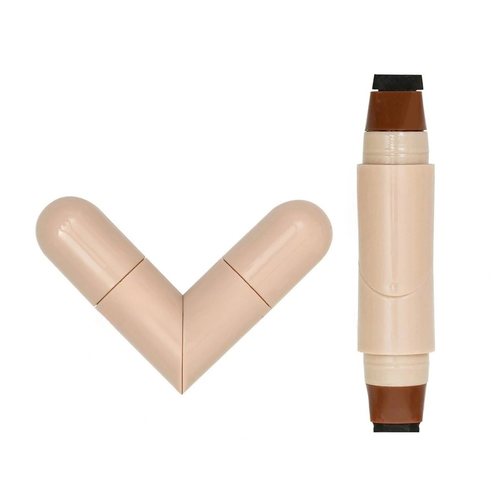MylingKorm Foldable Eyeliner Stamp - Waterproof, Smudge-Proof Winged Liner Tool with Dual-Ended Design for Beginners (Brown)