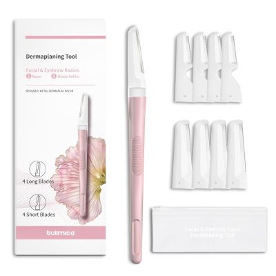 Dermaplane Razor for Women Face, Facial Razor, Peach Fuzz Remover, Pink