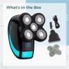 YHOMU Electric 5D Shaver for Bald Heads, Digital Display Floating, Ipx7 Waterproof, 80-Minute Run, Cleaning Accessories view 3