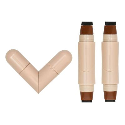 MylingKorm Foldable Eyeliner Stamp - Waterproof, Smudge-Proof Winged Liner Tool with Dual-Ended Design for Beginners (2PCS Black+Brown)