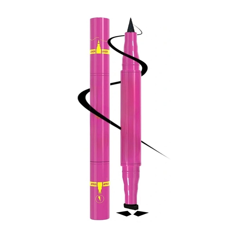 MylingKorm Winged Eyeliner Tool & Stamp - Long-Lasting, Smudge-Proof Black Liquid Liner Pen for Women (Black)